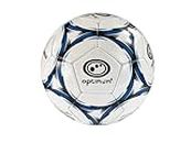 Optimum Classico All-Weather Football Ball - Stylish, Soft-Touch PVC, Even Pressure, Ideal for Training & Matches, Suitable for All Grounds - Black/Blue - Size 5 - Without Pump