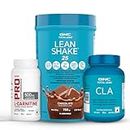 GNC Slimming Kit | Total Lean CLA (90 Capsules) | L-Carnitine (30 Tablets) | Lean Shake (1.6lbs) | Maintains Lean Muscles | Burns Fat for Energy | Promotes Healthy Weight Loss
