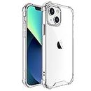 Cedar Case Compatible with iPhone 13 6.1-Inch, Non-Yellowing, Shockproof Protective Case, HD Clear