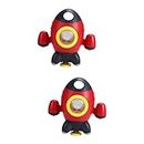 Vaguelly 2 Pcs Rocket Fountain Toy Playsets Toys for Babies Bathing Toy Kid Rocket Water Sprayer Beach Toys Rocket Water Toy Shower Toys Toys Tub Child Water Abs Red
