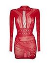 Ann Summers Mujer Jewelled Janelle Erotic Fancy Dress, rosso, M