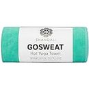 Shandali Hot Yoga GoSweat Microfiber Hand Towel in Super Absorbent Premium Teal Suede for Bikram, Pilates, Gym, and Outdoor Sports. 16 x 26.5 inches.