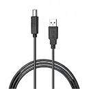 SLLEA USB Data Sync Cable for Alesis DM6 Studio Kit Electronic Drum Module Kit USB 2.0 Male to Male Cord Lead Black