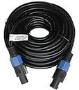 Audio2000'S ADC283T/10-P Premium Speaker Cable, SPKN(M, 2PIN)-SPKN(M, 2PIN), 14AWG, 50ft (15M)