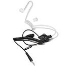 HYS Receiver/Listen ONLY Surveillance 3.5mm Headset Earpiece with Clear Acoustic Coil Tube Earbud for Two-Way Radios, Transceivers and Radio Speaker Mics Jacks