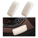 Augeny 2PCS Car Center Console Knee Leg Elbow Cushion Pad, Soft Leather Auto Armrest Pad Thigh Support Comfort Elastic Pillows, Universal Vehicle Interior Accessories for Car Truck (Beige)