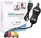 UCEC USB 2.0 Video Capture Card Device, VHS VCR TV to DVD Converter or Digital Converter for Mac OS X PC Windows 7 8 10 11