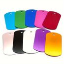 10pcs Aluminum Dog Id Tags Pet Names Phone Numbers Outdoor Anti Loss Blank Tags Collar Accessories