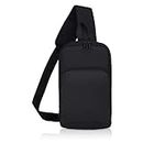 WildHorn Sling Crossbody Bag for Men, Stylish Chest Shoulder Bag for Men Women, Adjustable Strap for Commuting Travel Outdoor Activities (Black)