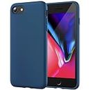 JETech Silicone Case for iPhone SE 3/2 (2022/2020 Edition), iPhone 8 and iPhone 7, 4.7-Inch, Silky-Soft Touch Full-Body Protective Case, Shockproof Cover with Microfiber Lining (Cobalt Blue)