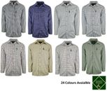 Country Classics Mens Long Sleeve Quality Check Shirt Cotton Work  26 Colours