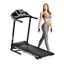 SereneLife Treadmill Foldable, Treadmills for Home, Portable Walking Pad, Compact Treadmill for Running and Walking, Bluetooth Connectivity and More Apps