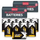 10-15pk 9V Battery 9 Volt Heavy Duty Batteries 6F22 PP3 Smoke Alarm Zinc Carbon