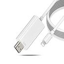 GR Deals Lighting to HDMI Adapter, HDTV Cable Adapter Compatible with ifone, iPad, iPod 1080P Digital AV Sync Screen Connector on HD TV Monitor Projector Silver