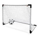 Mondo Toys - Goal Post Mini - Set 1 Porta da Calcio per Bambini con Rete - Pallone Mini Ball INCLUSO - colore bianco / nero - 18017