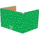 Really Good Stuff Standard Privacy Shields for Student Desks – Set of 12 - Matte - Study Carrel Reduces Distractions - Keep Eyes From Wandering During Tests , Green With School Supplies Pattern