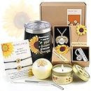 BVROSKI Sunflower Gifts for Women,Birthday Gifts Basket for Her,Friendship Inspirational Gifts for Friend,SPA Bath Gift Box for Mom Daughter Sister(Black)