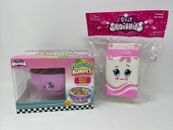 NIB Silly Squishies Fruity Rings Cereal + Milk Lot Of 2 AUTHENTIC & COLLECTABLE