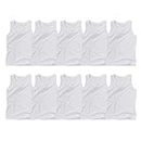 Kids Basket Baby Boys And Girls 100% Pure Cotton White Vest Inner wear Combo Pack Of 5 (5, 3-4 Years)