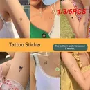 1/3/5PCS Pack of 5 Juice Ink Long Lasting Waterproof Temporary Tattoo Stickers Butterfly Flash
