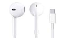 AK Telecom Online- Wired Headphone for iPhone 15 Type-C (White in The Ear)