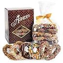 Asher's Chocolates, Chocolate Covered Pretzels Gift Basket, Holiday Assortment of Candy, Small Batches of Kosher Chocolate, Family Owned Since 1892, Improved Box Design (Milk & Dark)