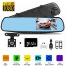 1080P HD Car DVR  Rearview Mirror Car Dual Dash Cam Camera Front and Rear Video