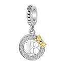 OutstandLong 16 18 21 40 50th Happy Birthday Charms for Pandora Bracelet Necklace Gold Plated Butterfly Dangle Bead, Metal, base