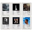 ZIENVE Drake Album Cover Posters, Set of 6 Print Music Canvas Wall Art Album Cover Signed Limited Posters Aesthetic Room Decor, 20 x 25cm Unframed
