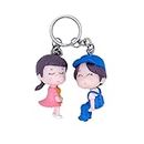 Generic Cute Couple unique design Toy keychain Husband/wife Blue/Pink (Blue) | Ceramic