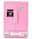 ShreejiIH Plastic Toy Refrigerator Role Play Household Kitchen Appliance Miniature Toy for Kids, Pink
