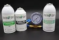 ENVIRO-SAFE Arctic Air for R22 Systems, Proseal XL4, Prodry XL4, and Brass Gauge
