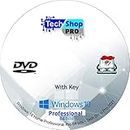 Tech-Shop-pro Compatible Windows 10 Professional 64 Bit DVD. Install To Factory Fresh With Key Laptop and Desktop.Latest Update 21H1 No drivers needed Free Technical Support