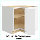 Home Decorators Kitchen Cabinet 36x24x34.5 White Plywood Shaker Adjust Shelves⭐⭐