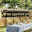 Thank You - We Appreciate You Gratitude Banner - Versatile Celebration Sign for Volunteers, Employees, and Teachers - Perfect for Recognition Events, Appreciation Days, and Community Celebrations