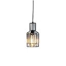 WgGUIF Retro American Small Black Hanging Light Industrial Crystal Lampshade Pendant Lamp Rust Prevention Iron Lamp Body Chandeliers Used For Bar Restaurant Decoration Mini LED Ceiling Light