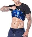 Kewlioo Men's Sauna Suit Shirt - Heat Trapping Sweat Compression Vest, Shapewear Top for Men, Sweat More & Look Great, Gym Workout Exercise Versatile Heat Shaper Jacket (Black, M)