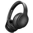 DOQAUS Wireless Over Ear Bluetooth Headphones, 90H Playtime and 3 EQ Modes Wireless Headphones with HD Mic, HiFi Stereo Sound, Deep Bass, Foldable Wireless Headset for Home Travel Office (Black)