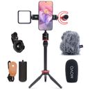 Movo iVlog1 Smartphone Video Kit with Shotgun Mic, Light, Lens, Tripod, & More