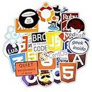 50 Autoadesivi per linguaggio di programmazione Java HTML Adesivi per programmi software per applicazioni per computer per computer portatile Geek