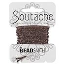 Textured Metallic Polyester Soutache Cord – Soutache Braid for Jewelry Design, Passementerie Projects, and Arts and Crafts Projects – 3 Millimeter Cord in 3 Yard Length (Bronze)