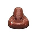 LAZYBAG Bean Bag Chair, Furniture for Kids. XXXXXL Bean Bag Cover, Playing Video Games or Relaxing, for classrooms, daycares, Libraries or Work from Home (Brown - 5XL Size)