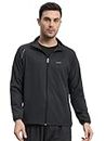 FITINC Sports Track Jacket for Men - Grey (X-Large)