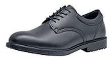 Shoes for Crews Cambridge Men's Uniform Dress Work Shoes, Oxford Shoes, Slip Resistant, Water Resistant, Black, 10.5 W