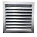 18" x 18" Anodized HVAC Fixed Louvre Exterior Grille Air Vent Aluminum Grille for Walls and Crawl Space Bird Mesh Weatherproof