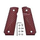 BESTWEST 1911 G10 Grips, Full Size (Government/Commander) - Ambi Safety Cut - OPS Texture Red/Black