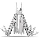 BY-J Multitool Pliers & Mini Scissors, Utility Multi Tool Pocket Knife Set with Safety Lock, Bottle Opener with Nylon Sheath Apply to Survival, Camping, Hunting and Hiking