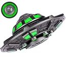 Spaceship Fidget Spinners Metal, Alloy UFO Model Finger Hand Spinner, Fidget Autism Sensory Gadget Toys, Anxiety Relief Toy for Kids & Adults, Luminous Night Effects, Portable Desk Office Toy