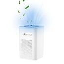 Evissa Desktop Air Purifier Portable USB Air Purifiers with HEPA Filter for Office Bedroom Home Effectively Removes Pollutants, Dust, Odor, Super Quiet Powered by USB No Adapte (White)