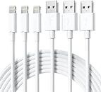 GlobaLink Cable Cargador Iphone, [MFi Certificado] 3Pack 1M,Cable Iphone USB Lightning Cable Carga Rapida Cable para iPhone 14/13/13 mini/13 Pro Max/12/11/11 Pro/X/XS/XR/8/7/6/5/SE/iPad/iPod - Blanco